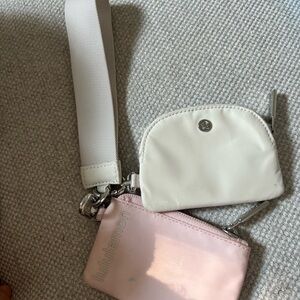 lululemon athletica Cream and Pink Clutch Set